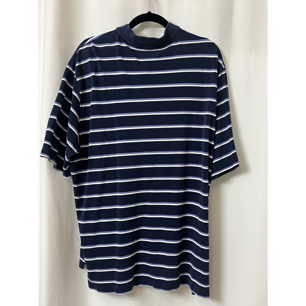 Mens Blue White Striped Polo Ralph Lauren XL Shirt Golf Travel Casual (B32) - Picture 3 of 3